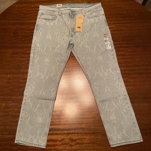 Brand NWT Levi’s 511 Print Denim Jeans Size 38x30
